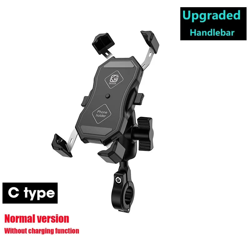 2022 Upgraded Motorcycle Phone Holder 15W Wireless Charger