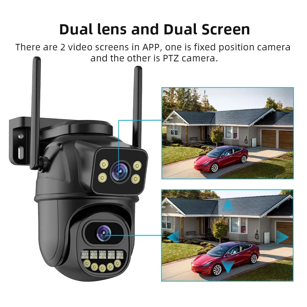 BELIA 4K 8MP WiFi Surveillance Camera, Dual Lens, 4X Digital Zoom,