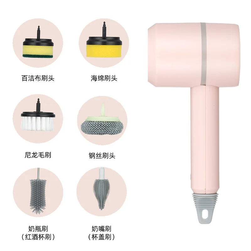 Electric Cleaning Brush Multi-functional Household Brush Wire