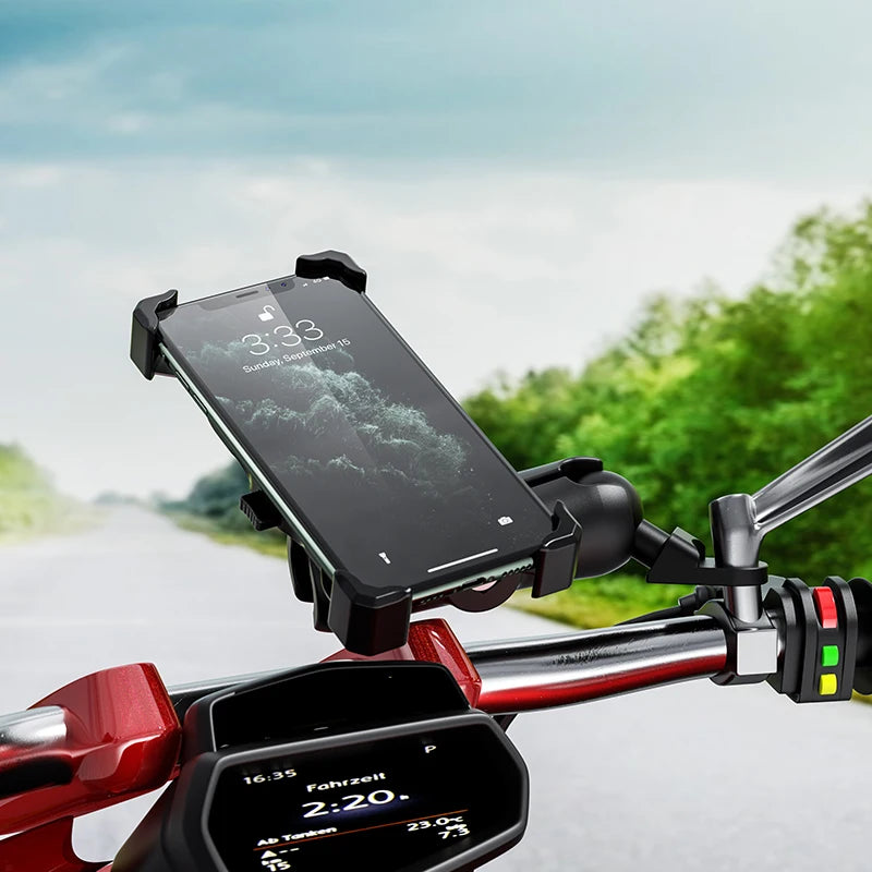 2022 Upgraded Motorcycle Phone Holder 15W Wireless Charger