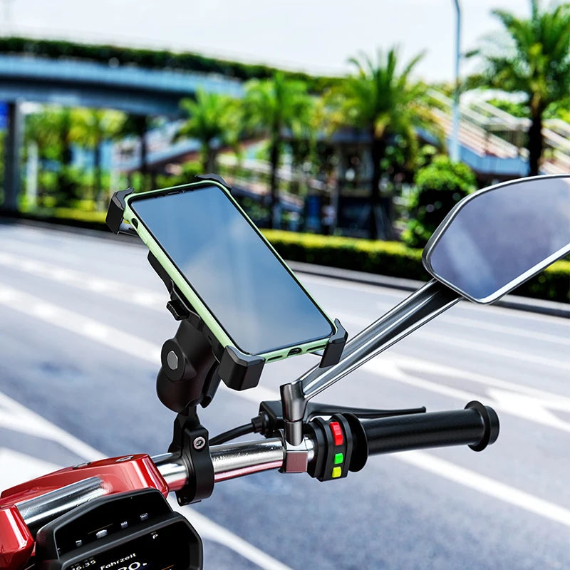 2022 Upgraded Motorcycle Phone Holder 15W Wireless Charger